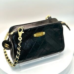 Chanel Black Quilted Leather Bag